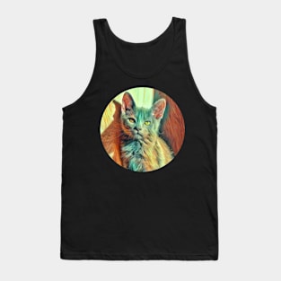 Alert floppy cat Tank Top